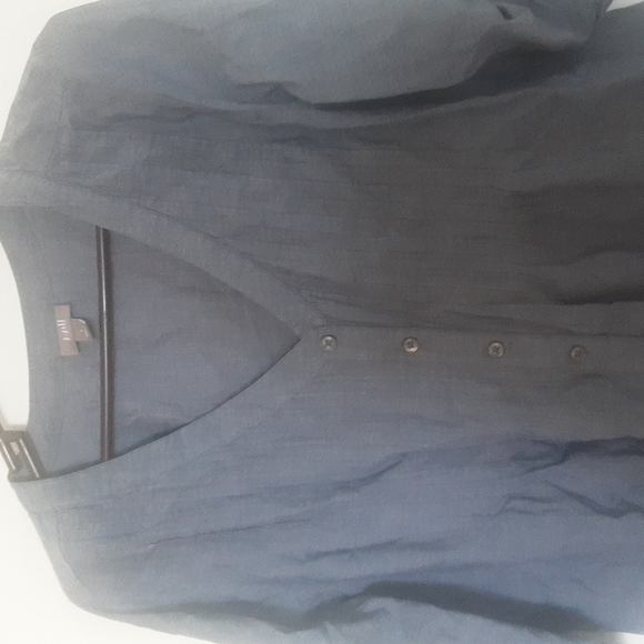 J.Jill Button Down Roll Tab Sleeve Top Sz L - Picture 2 of 7